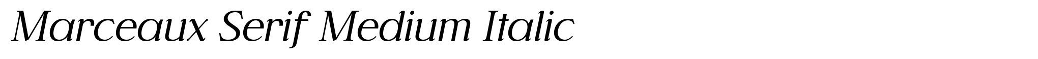 Marceaux Serif Medium Italic image